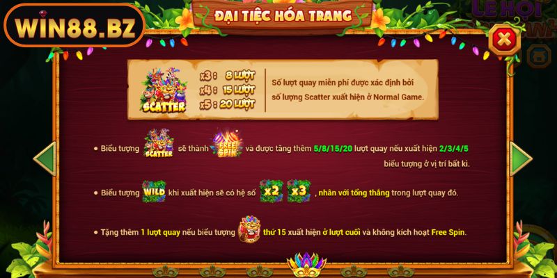 Lễ Hội Rừng Xanh Win88 - Game Slot Sôi Động Độc Quyền 2 Chuỗi vòng quay Lễ Hội Rừng Xanh pháo hoa bùng nổ